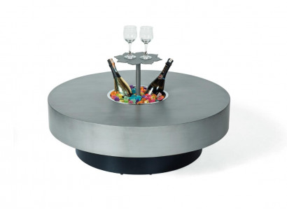 Design Couchtische Tisch Luxus Edelstahl Tische rund grau Möbel 100cm